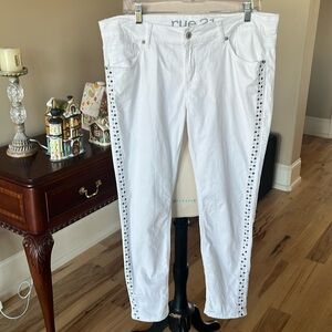 White Denim Jeans Cropped